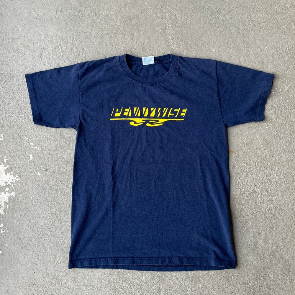Vintage Pennywise Band T-Shirt All Sport Maxweight Navy Blue Mens Medium USA